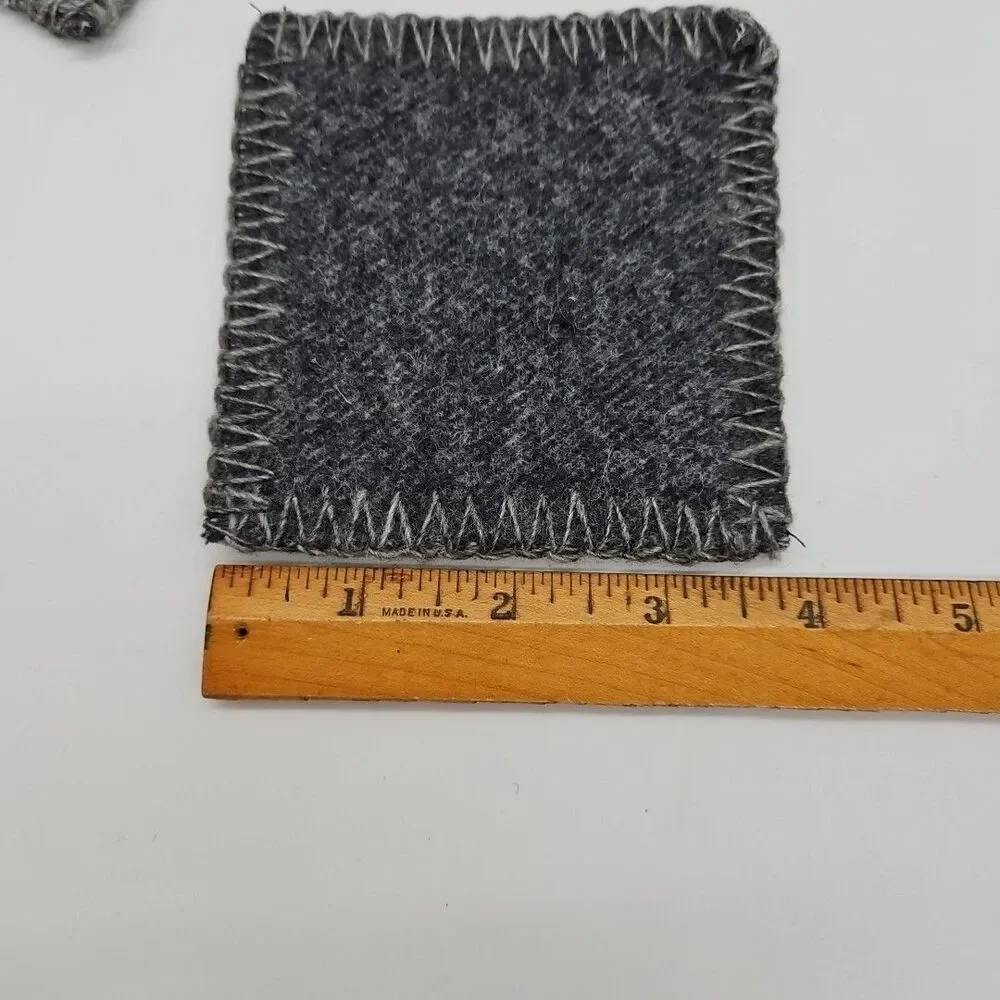 Grey Wool Coasters Set Of 8 The Woolen Mill USA
